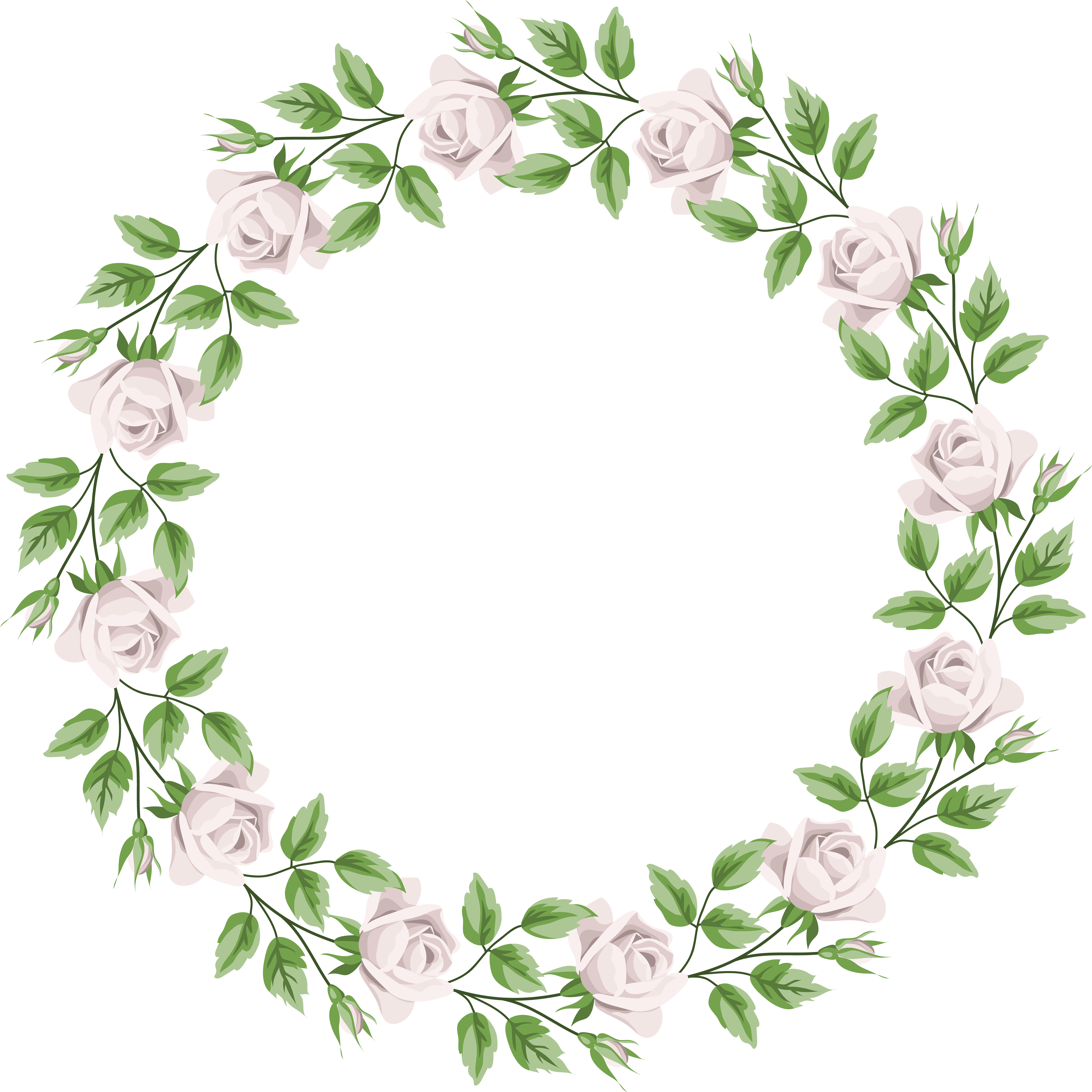 White Rose Border Frame Transparent Png Clip Art - White Rose Border Frame Transparent Png Clip Art (8000x8000)