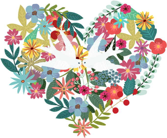 Tu Cuento Personal - Corazones Con Flores Png (756x1024)