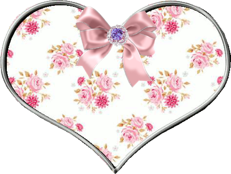 Corazones Png Con Flores - Tissu Tilda Rose White (473x356)