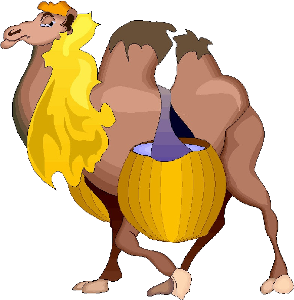Cartoon Camel Images - Clipart Camel Carrying Heavy Things (600x600)
