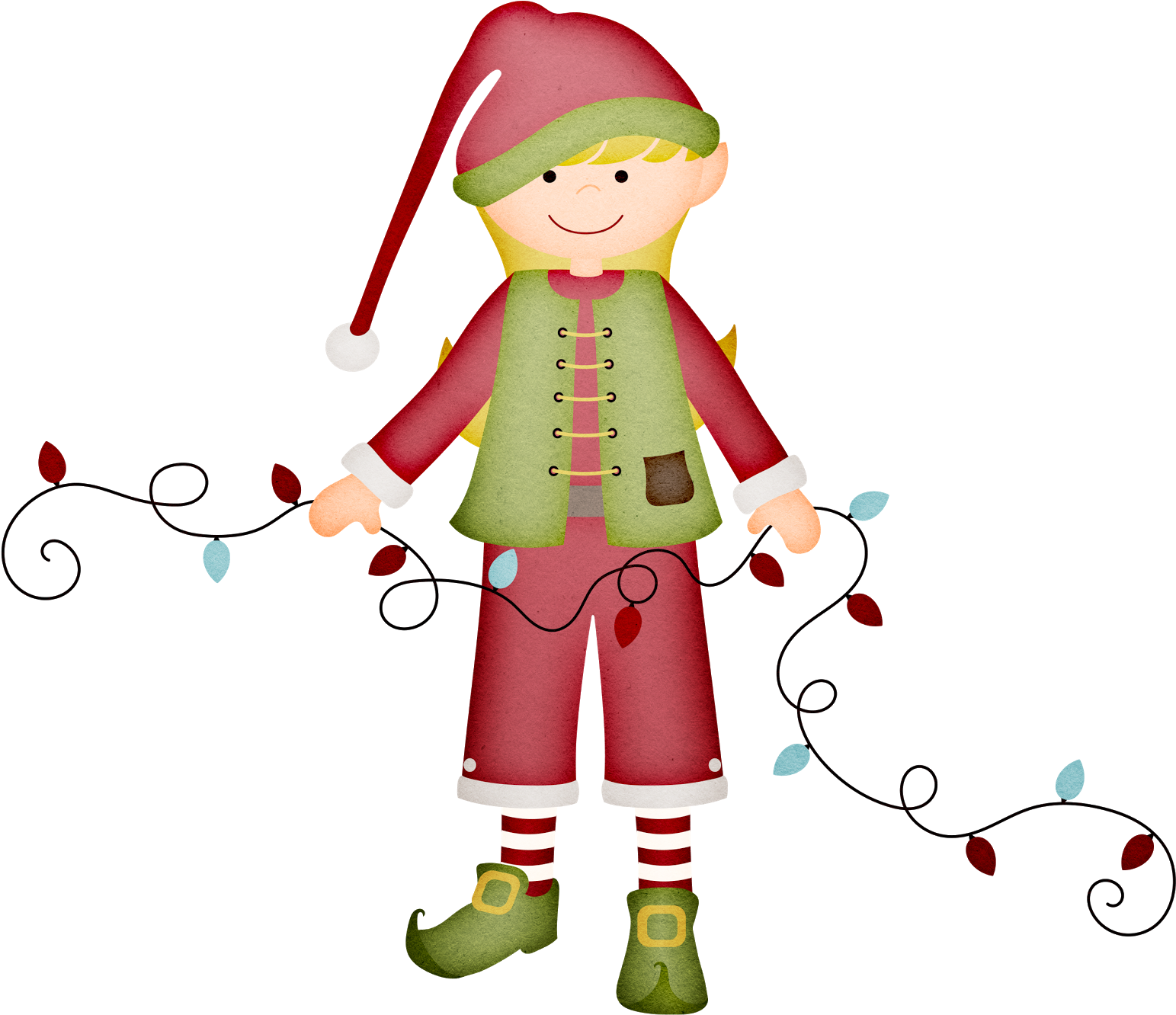 Elf With Lights - Christmas Day (2721x2316)