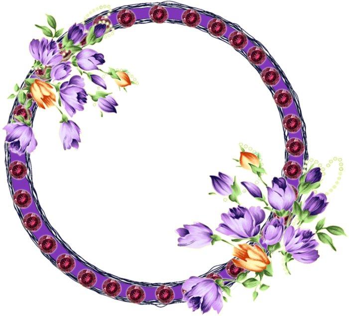 Lilac Frame With Flowers By Melissa-tm - Artificial Flower (871x916)