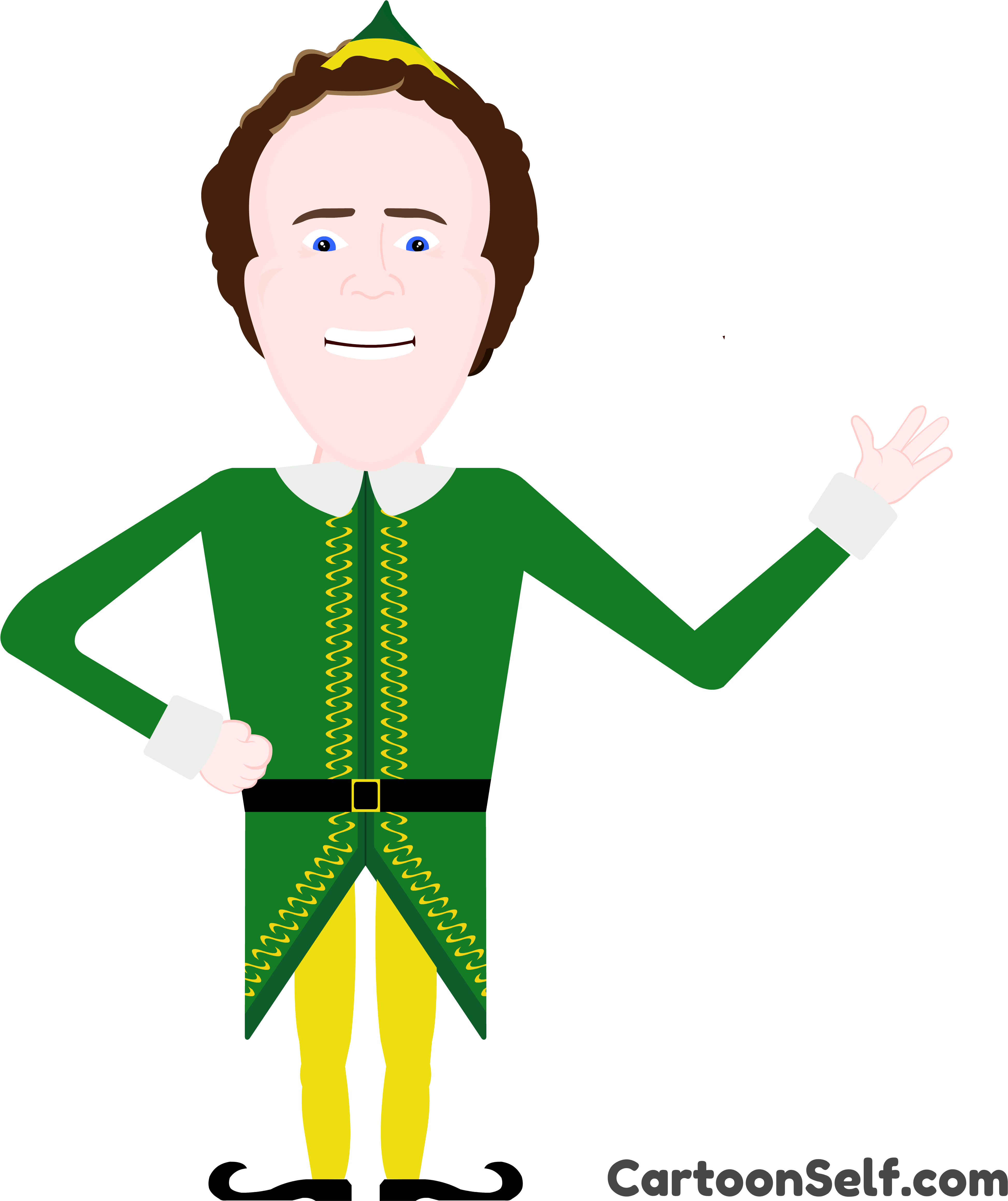 Buddy The Elf Wins You Over With His Sense Of Humor - Cartoon (3992x4670)