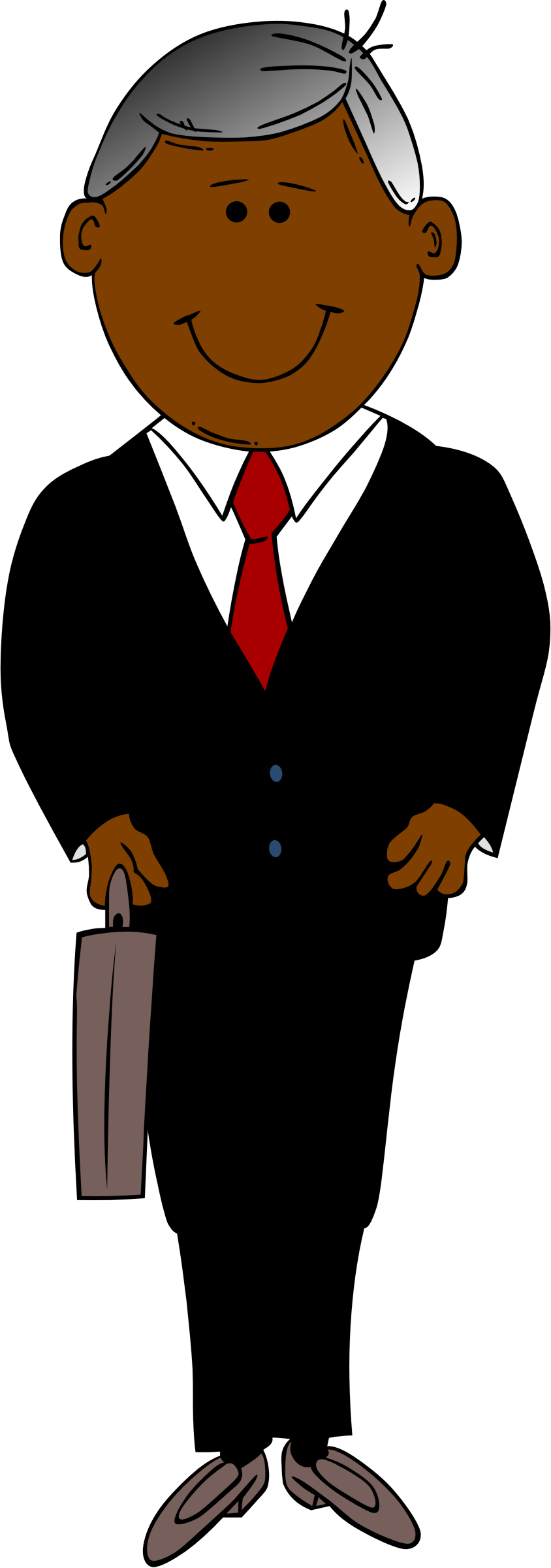 Clip Art Man - Cartoon Man In Suit (844x2400)