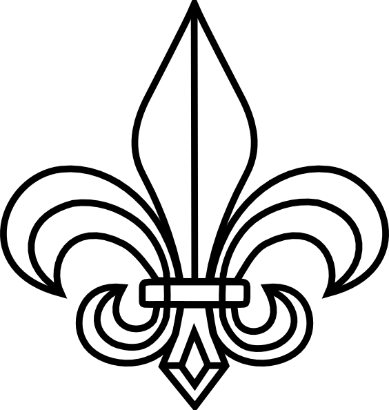 Fleur De Lis To Color (564x594)