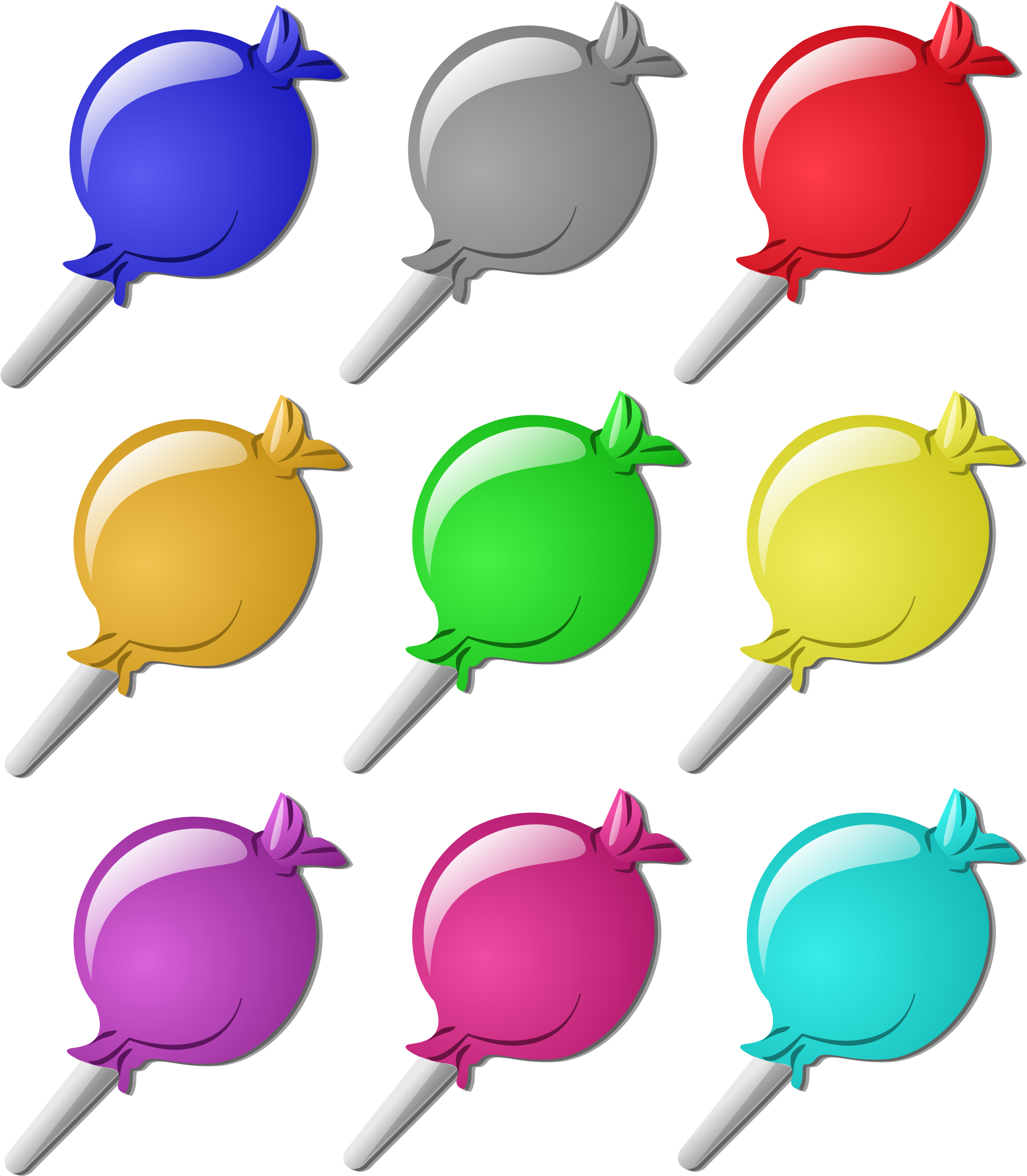 Candy Crushes The Competition - Lollipop Clip Art (2400x2400)