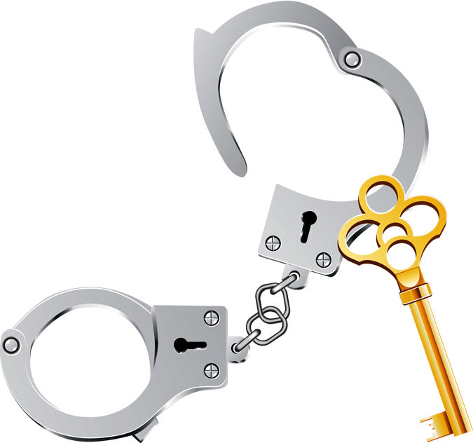 Handcuffs Clipart - Clipart Library - Open Handcuffs Clip Art (675x632)