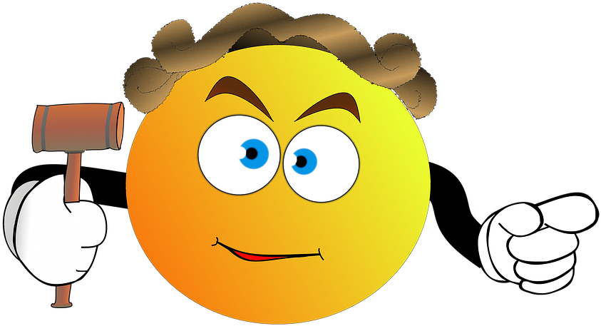 Smiley Judge Justice Court Hammer Survey Smilli - Smiley Justice (960x686)