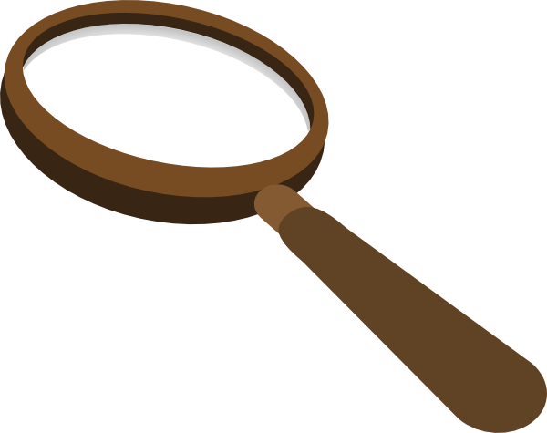 Glasses Clipart Clear Background - Magnifying Glass Clipart Png Transparent (600x475)