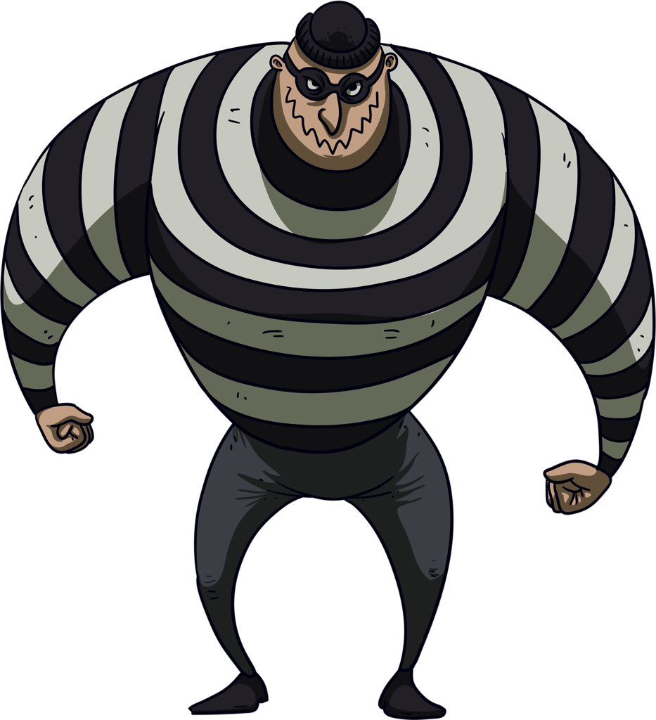 Big Robber In Mask [преобразованный] - Going Against The World In Villainous Form Coloring (933x1024)