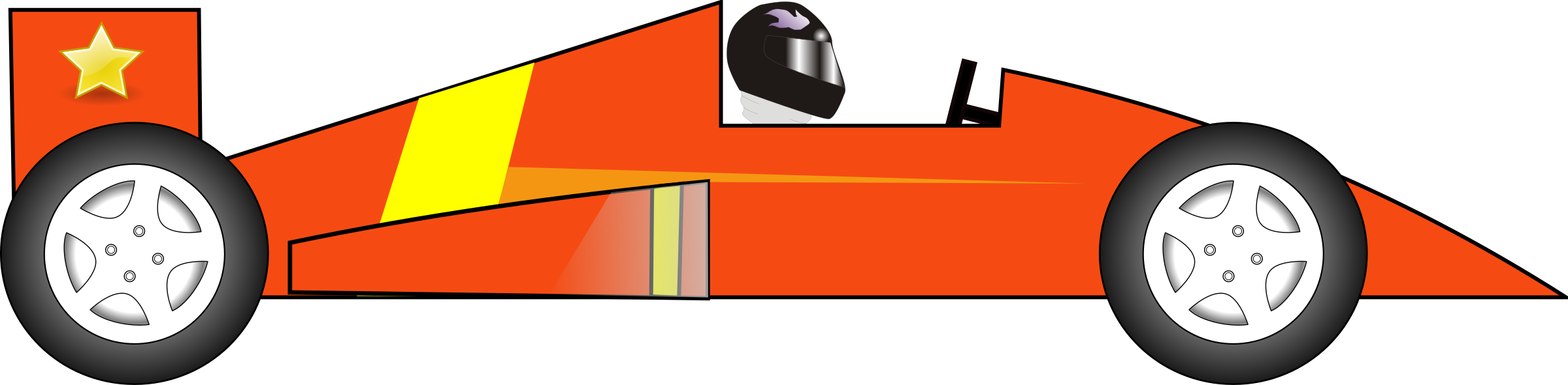 Race Car Clipart Png - Racecar Clipart (2400x591)