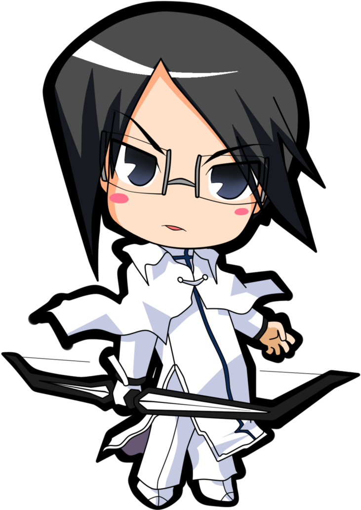 Render Uryu Ishida Chibi By Allenwalker Chan - Anime Bleach Chibi Png (774x1032)