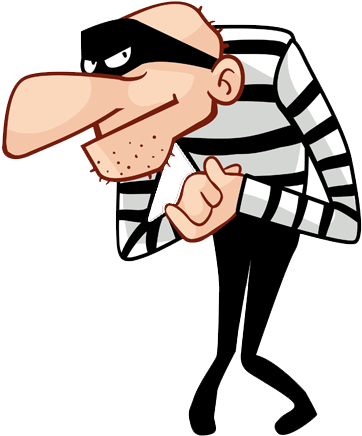 Thief, Robber Png - Cartoon Robber Transparent (380x454)