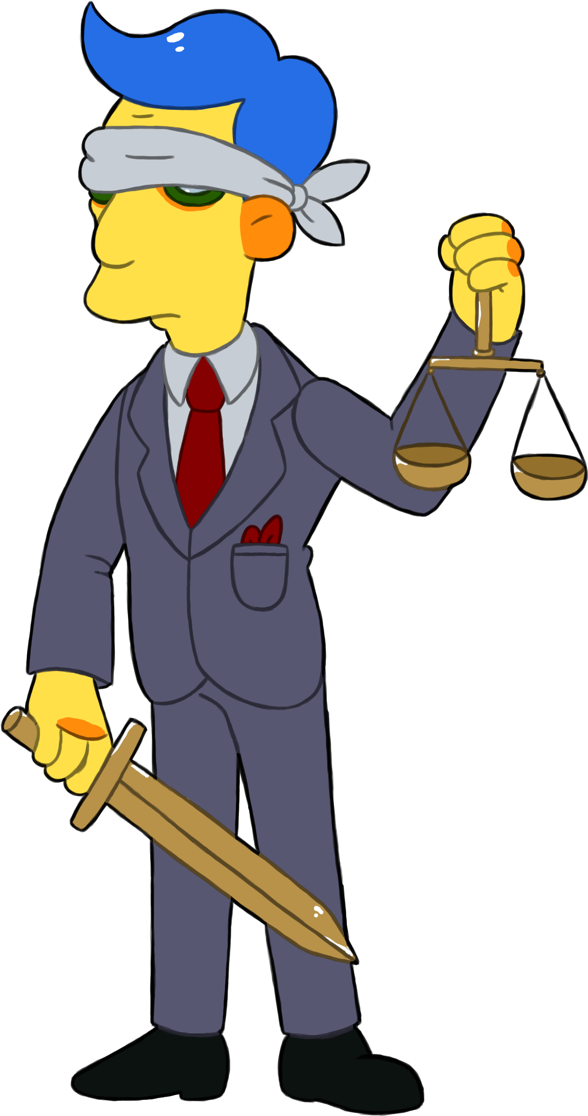 Blue Haired Lawyer Sticker By Garrett-strangelove - The Simpsons (3080x3680)