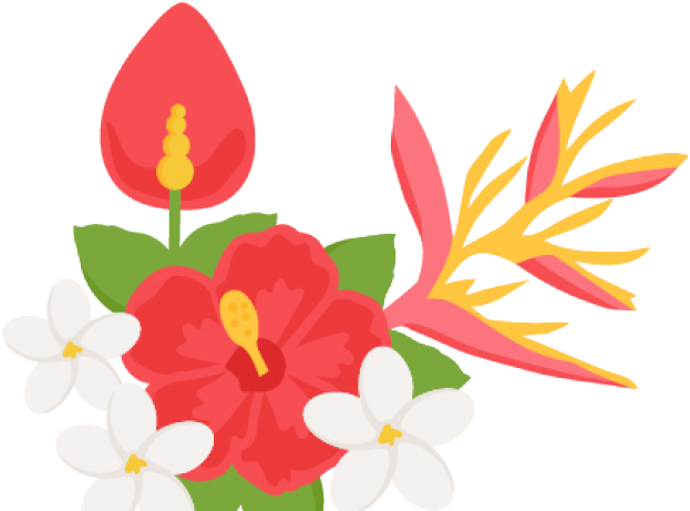 Tropical Flowers Clipart - Tropical Day Clipart (640x480)