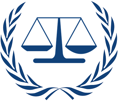 Scale Justice Judge Court Logo Law Legal J - International Criminal Court (397x340)
