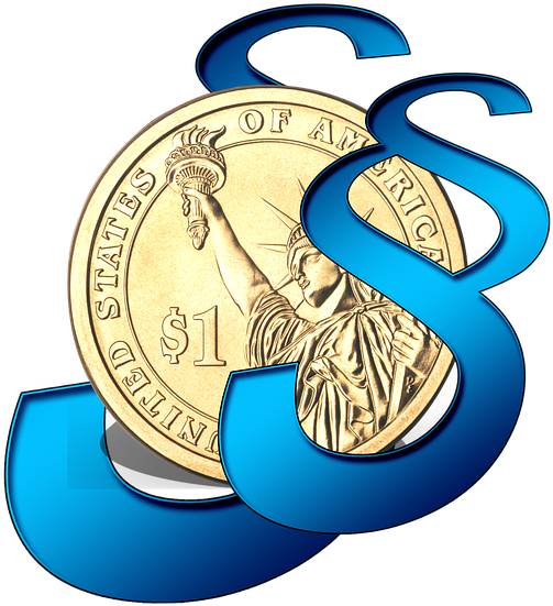 Clause Dollar Finance Law Money Usa America - Silver Plated Neckless And Golden Dollar Coin Pendant (720x720)