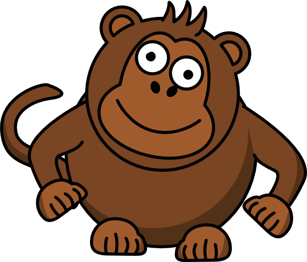 Monkey Svg Clip Arts 600 X 512 Px - Cheeky Monkey Plain A5 Unlined Notebook [book] (600x512)