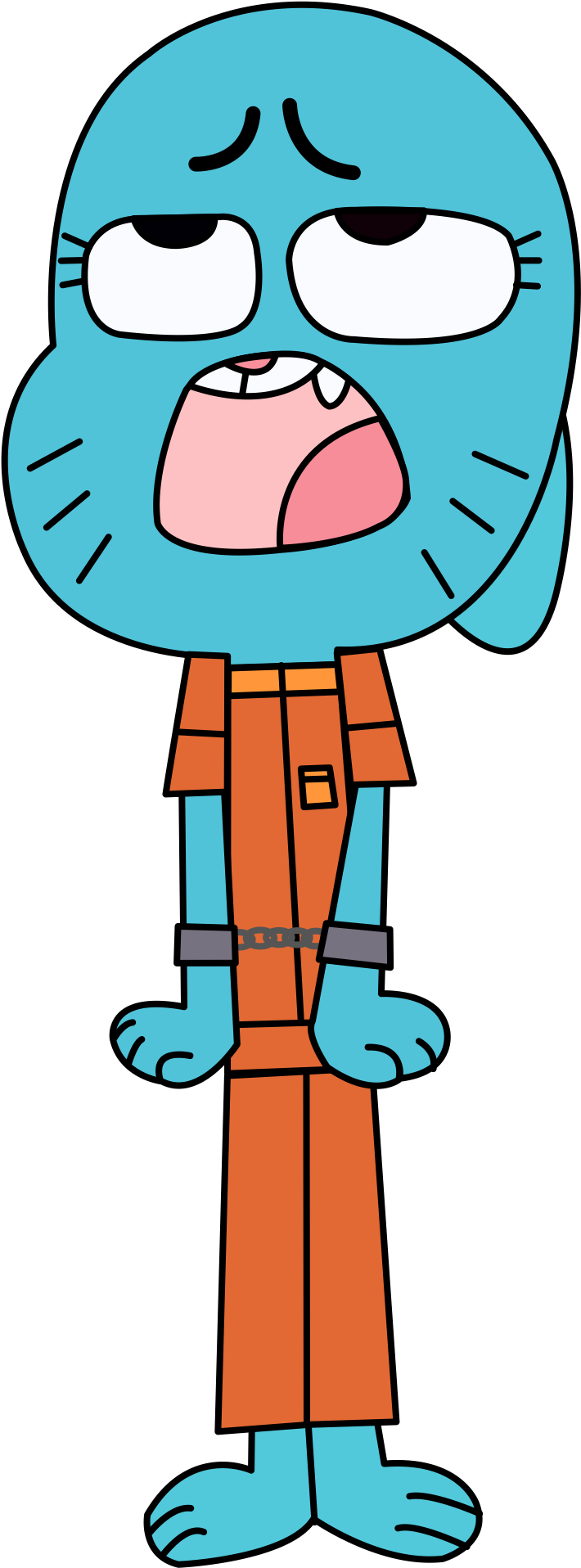 Nicole Watterson In A Orange Prison Jumpsuit By Zeldron-justice - Prison (1100x2080)