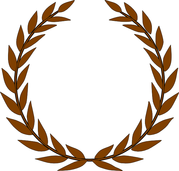 Olive Wreath Brown Svg Clip Arts 600 X 573 Px - Laurel Wreath (600x573)