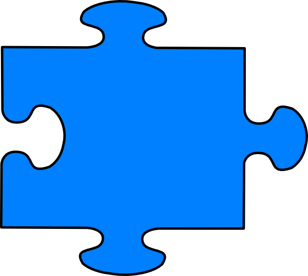 Blue Puzzle Svg Clip Arts 600 X 539 Px - Puzzle Clip Art Png (600x539)