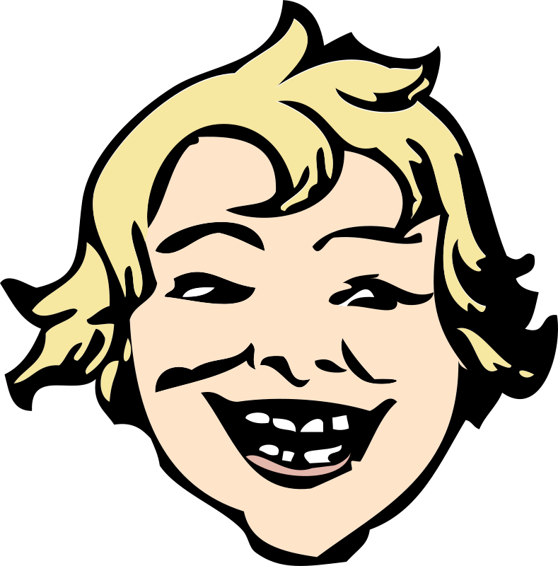Head, People, Boy, Happy, Kid, Faces, Kids, Face - Happy Cartoon Human Face (789x800)