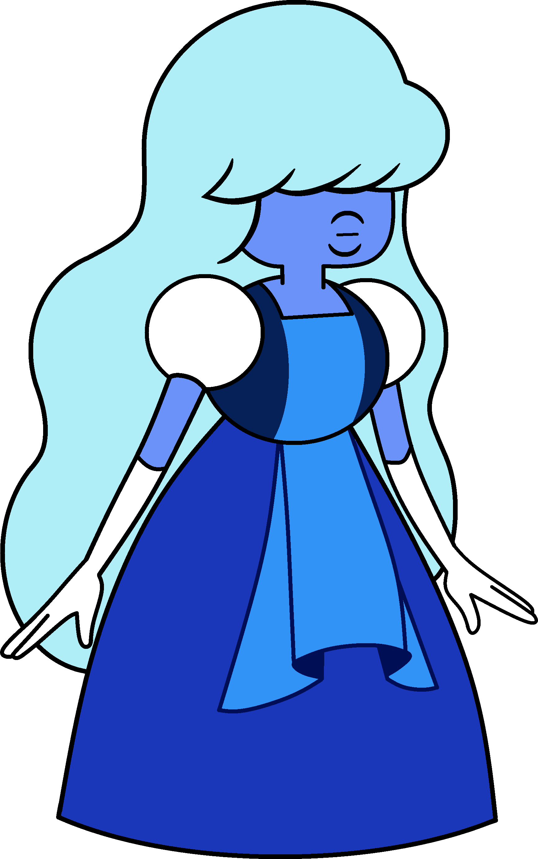 Sapphire Is A Member Of The Crystal Gems Who Made Her - Sapphire From Steven Universe (1734x2767)