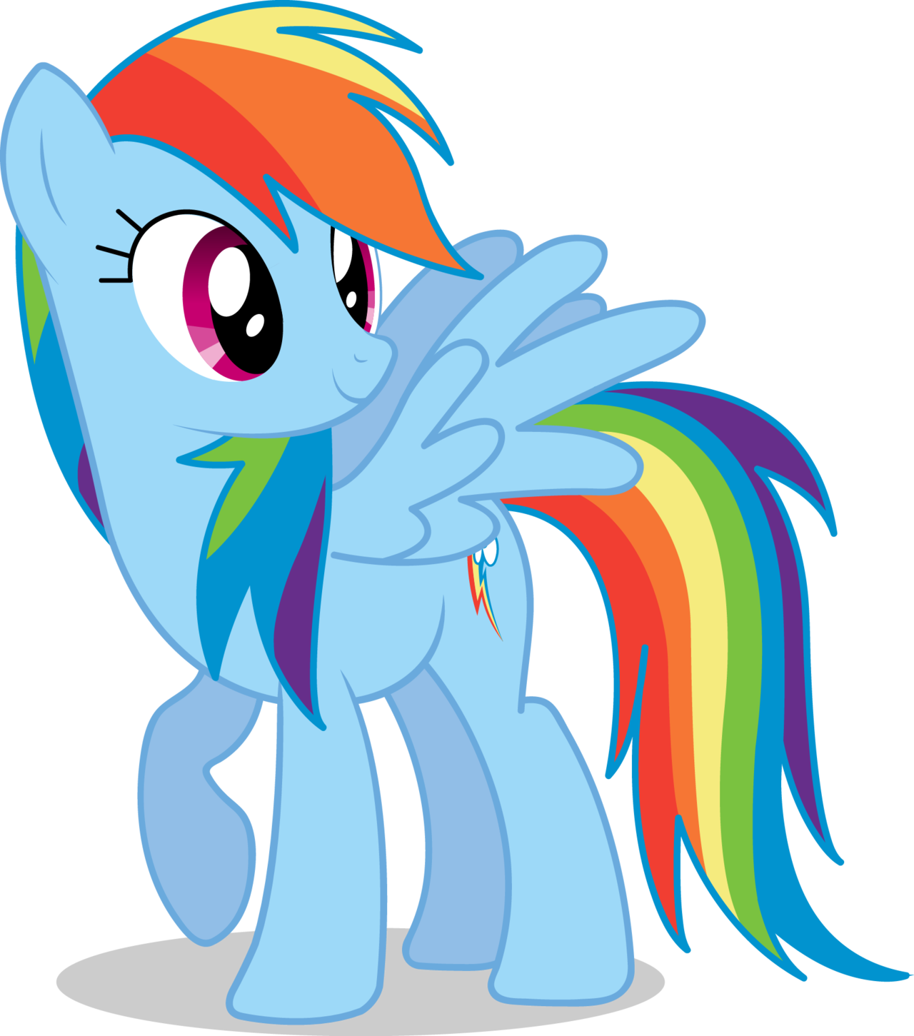 Rainbow Dash Vector - My Little Pony Rainbow Dash (1280x1451)