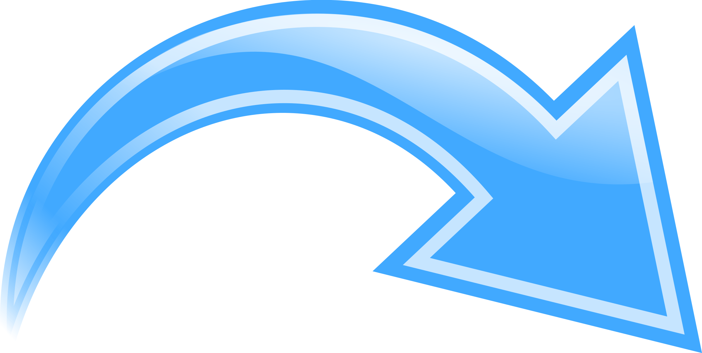 Arrow Clip Art - Curved Arrow Clip Art (2400x1207)