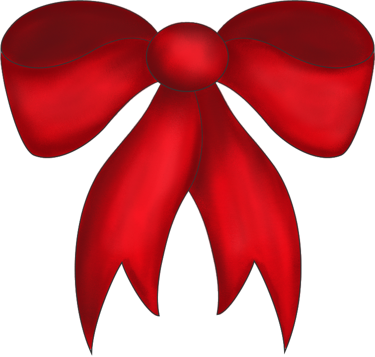 Christmas - Christmas Red Bow (755x720)