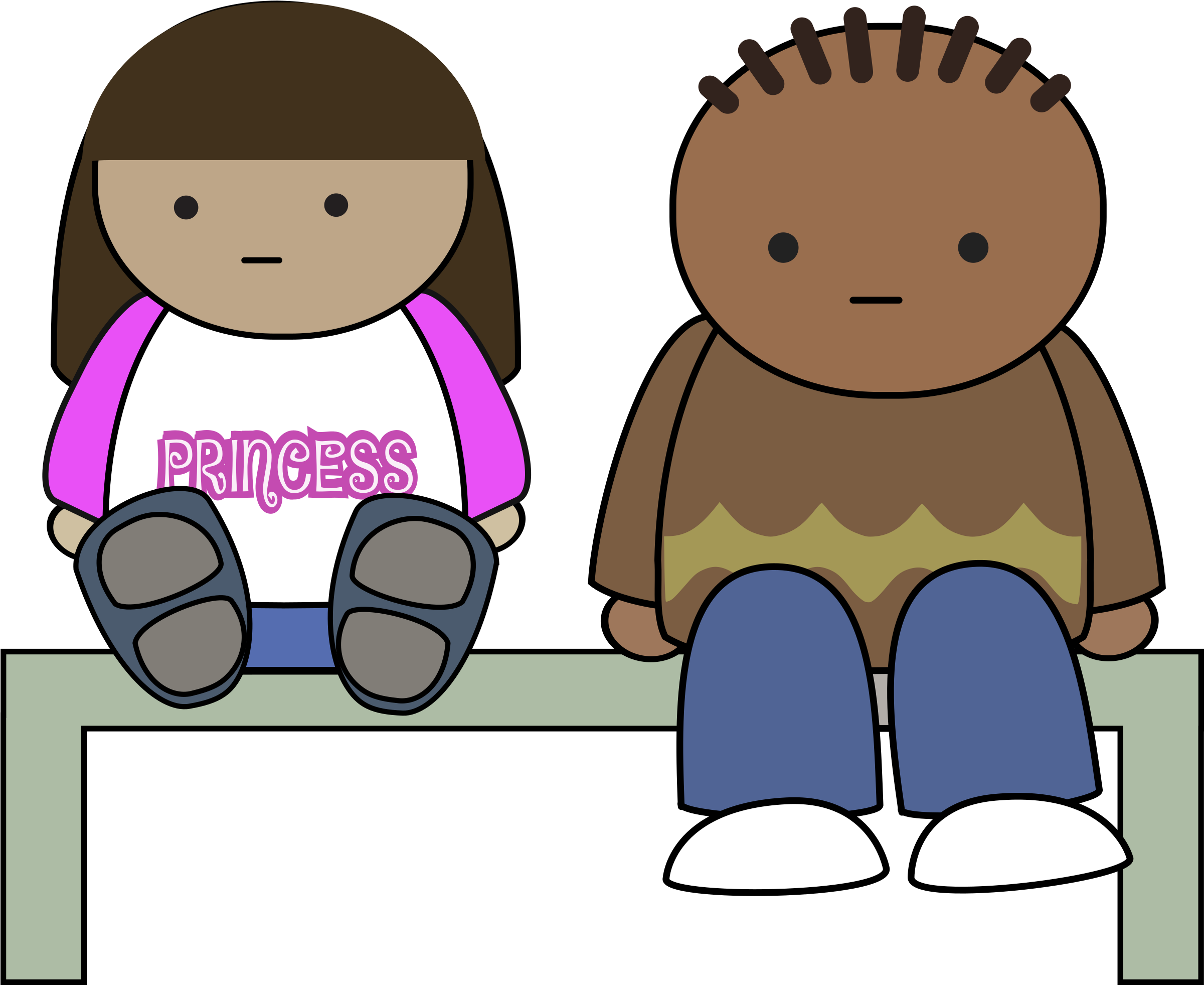 On A Bench - Sit On The Bench Clipart (2400x1973)