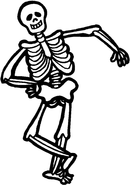 Halloween Human Skeleton Clip Art - Halloween Skeleton (576x830)