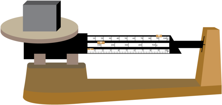 Scale Clipart Triple Beam Balance - Balance To Measure Mass (800x396)