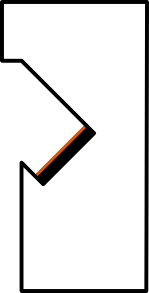 Free Vector Kit Right Arm Blackbrown Border Clip Art - Clip Art (300x590)