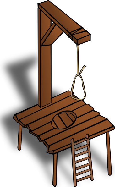 Free Vector Gallows Clip Art - Gallow Clipart (366x595)