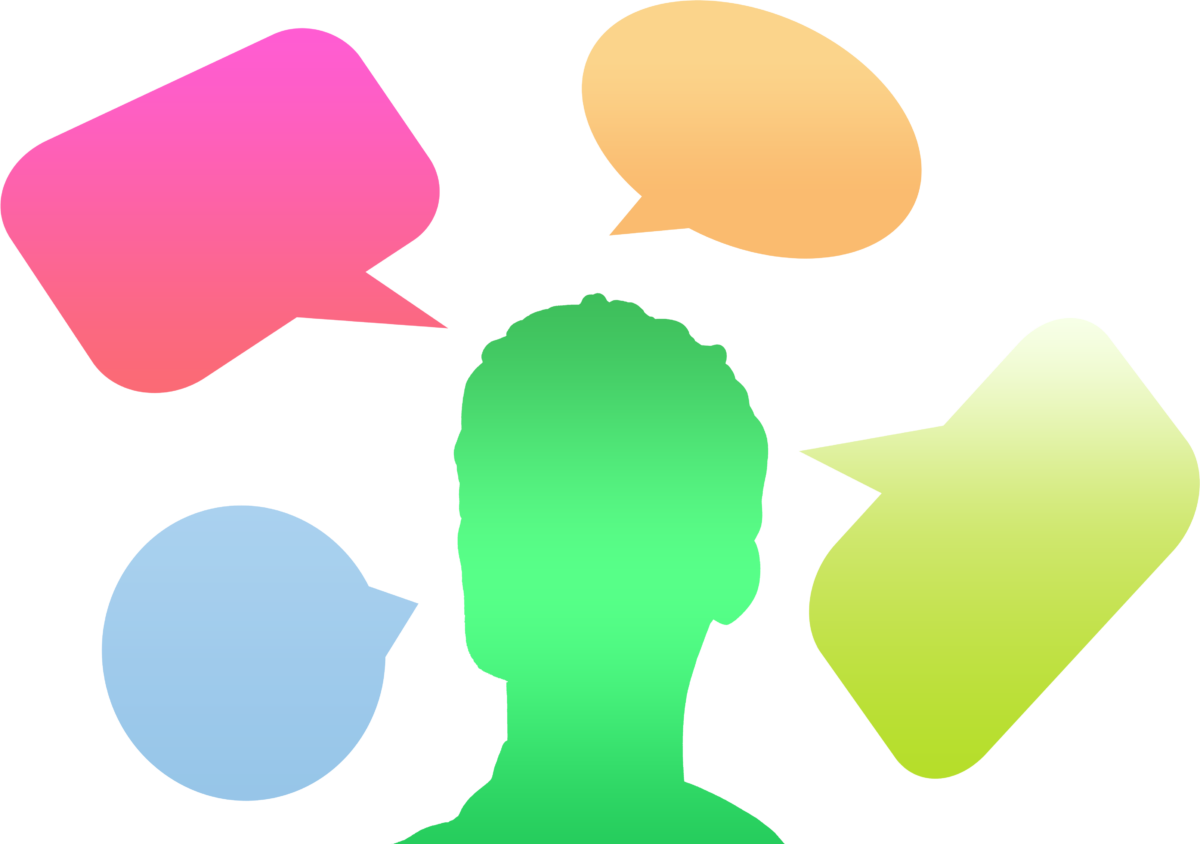 Balloon Thought Bubble Head Man Judge Consider - Inner Thoughts Clipart (1920x1349)