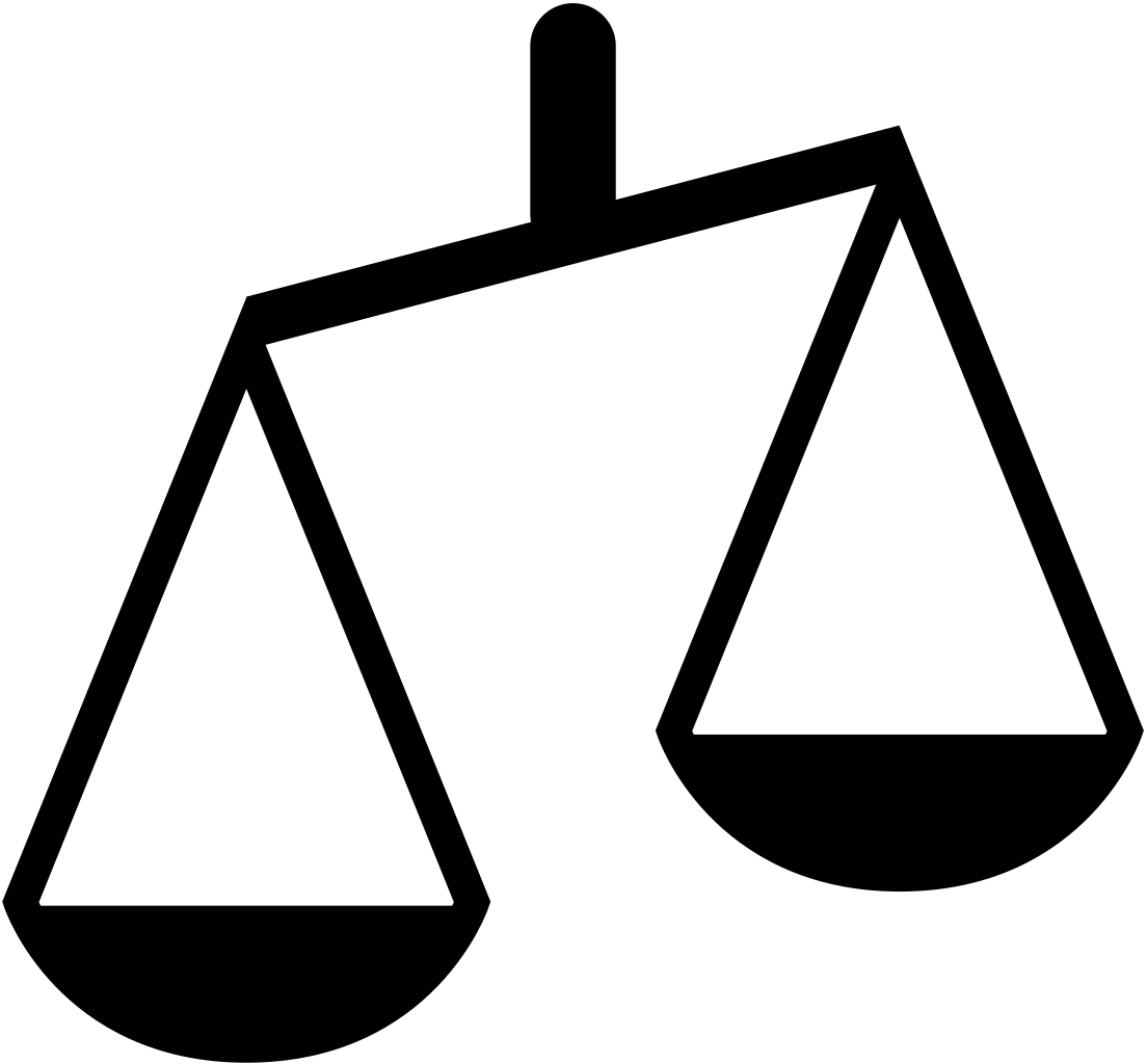 Measuring Scales Wikimedia Commons Nutritional Scale - Unbalanced Scales Icon Png (1104x1024)