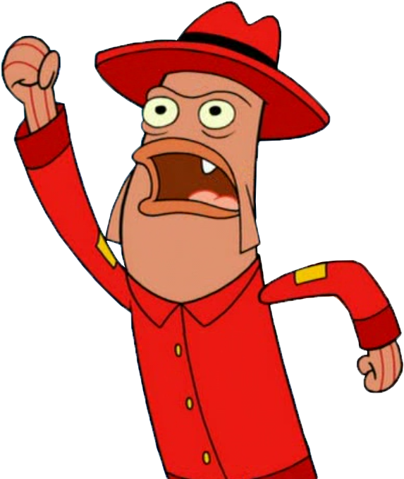 Barney The Fish - Spongebob Fish No Background (590x686)