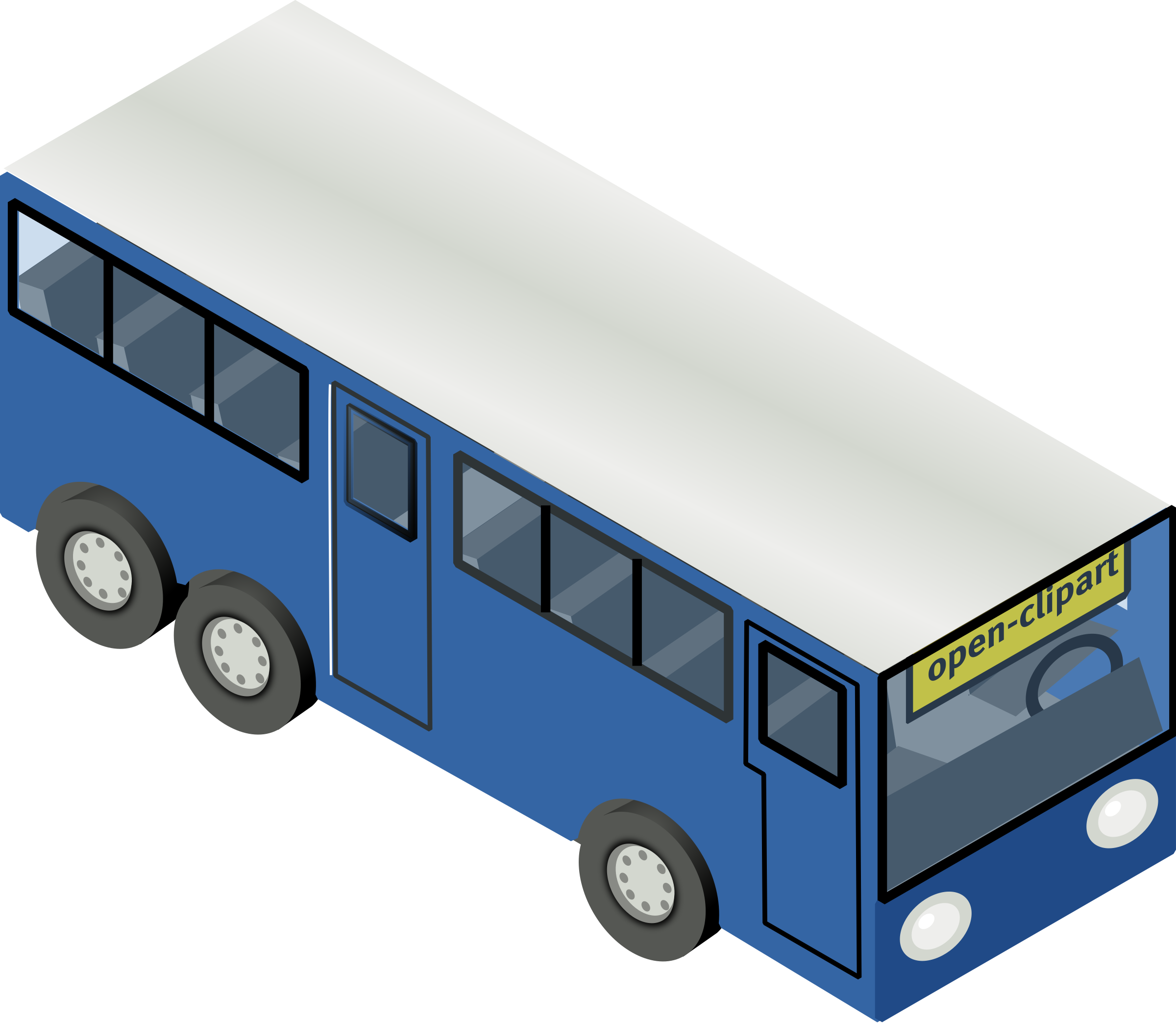 Bus Bench Clipart, Vector Clip Art Online, Royalty - Bus (2400x2087)