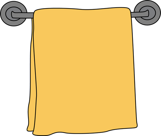 Towel On A Rack - Towel Clipart (550x465)