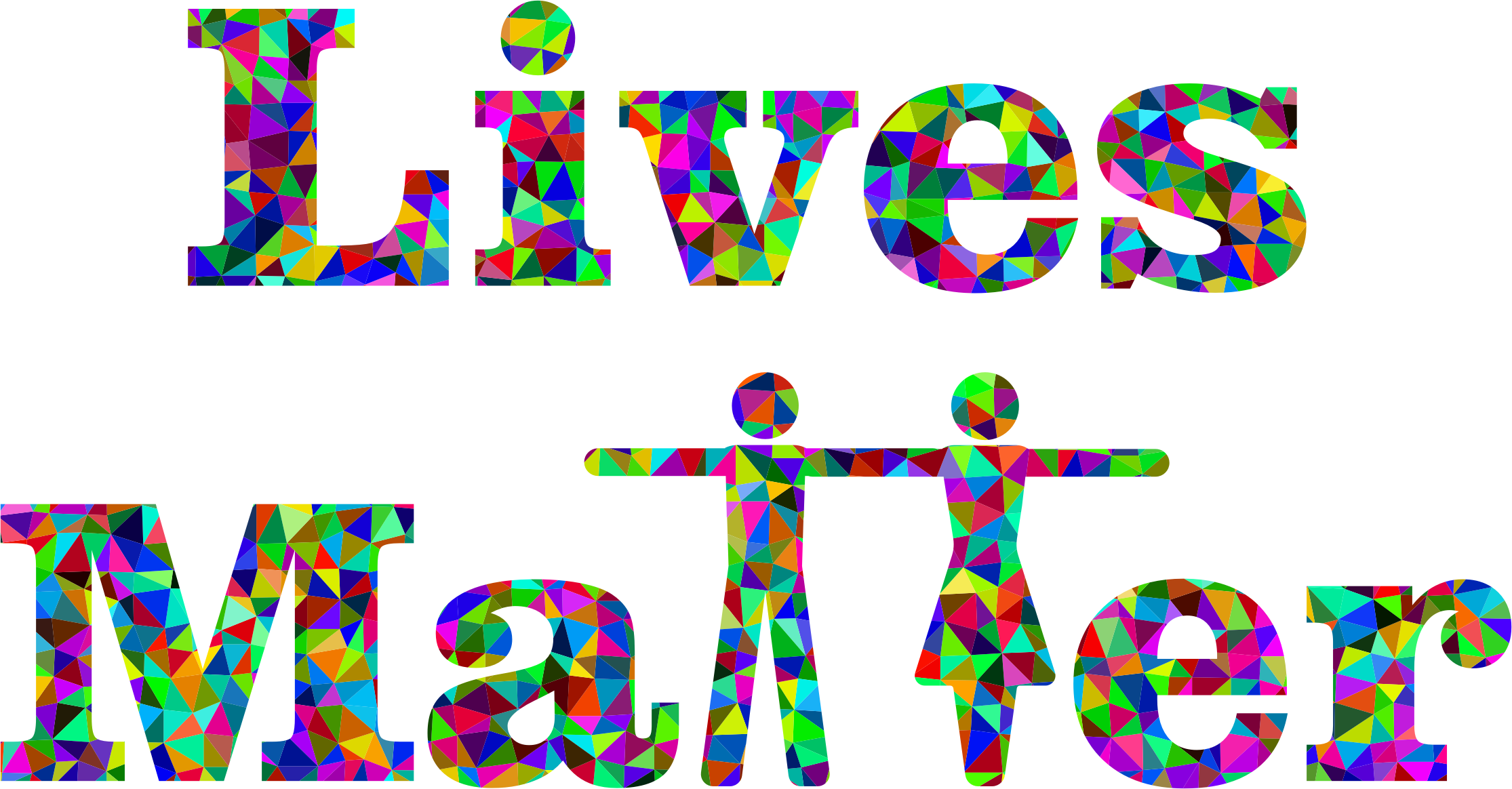 Clipart Prismatic Lives Matter Typography - Kundenspezifischer Fahrrad-sturzhelm Und Ornament (2230x1164)