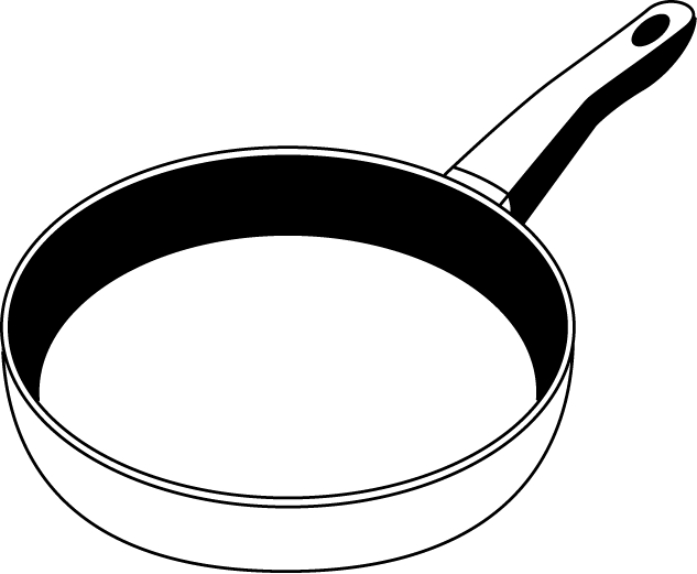 Pan Clip Art - Pan Black And White (633x521)