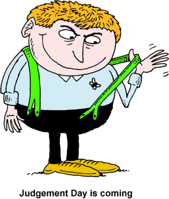 Judgement Day Is Coming - Suspenders Day Clip Art (339x400)