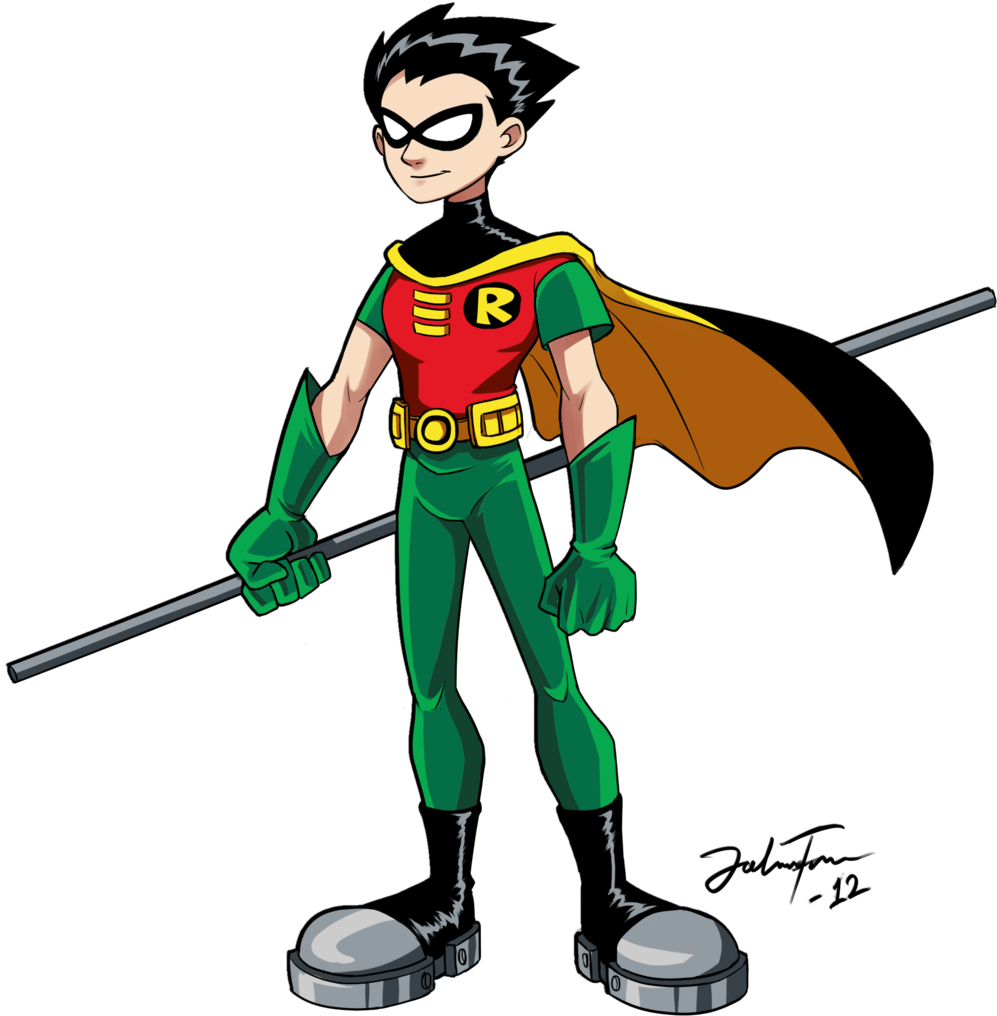 Teen Titans Png Clipart - Robin Teen Titans Staff (997x1016)