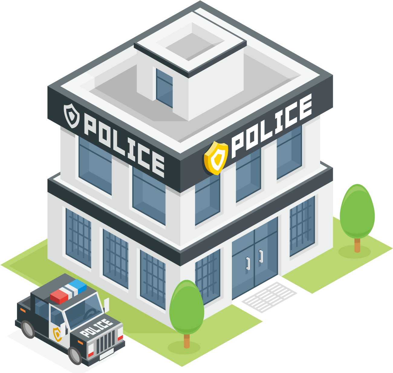 Police Station Police Officer Clip Art - Police Station Police Officer Clip Art (1500x1500)