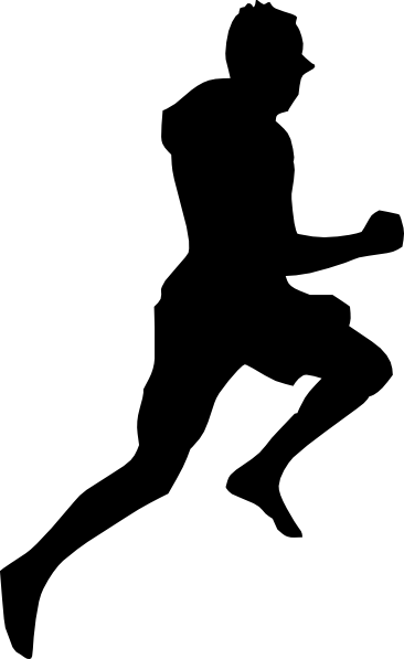 Jumping Dancing Silhouette Running Clip Art - Silhouette Course À Pied (366x597)