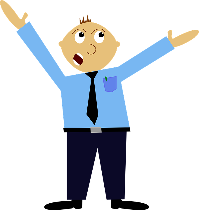 Businessman, Police, Security, Officer - Security Guard Cartoon Png (681x720)