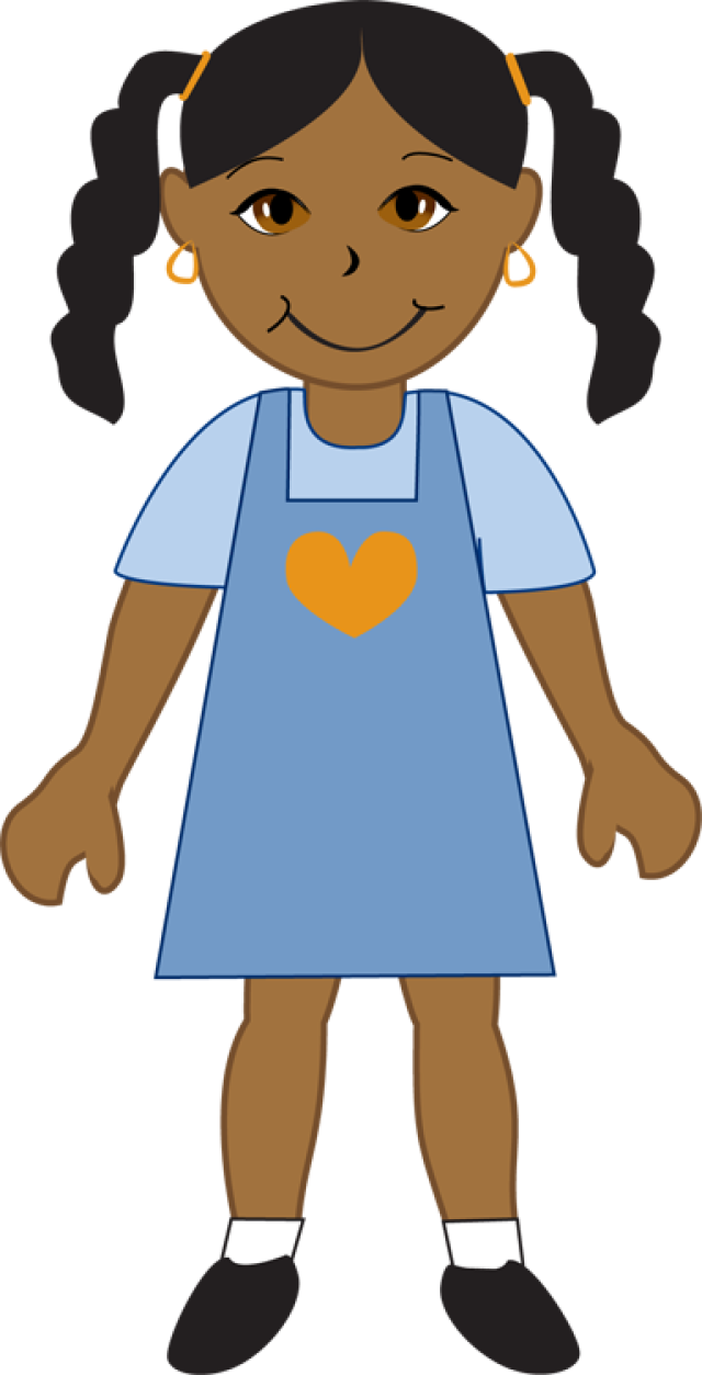 Clipart Girl Images American Cliparts Free Download - Clip Art African American Girl (640x1253)