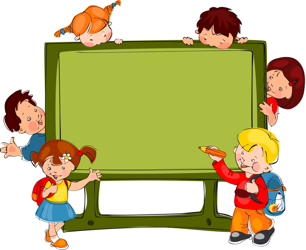 Tubes Enfants - Background For Children In School (1280x1047)