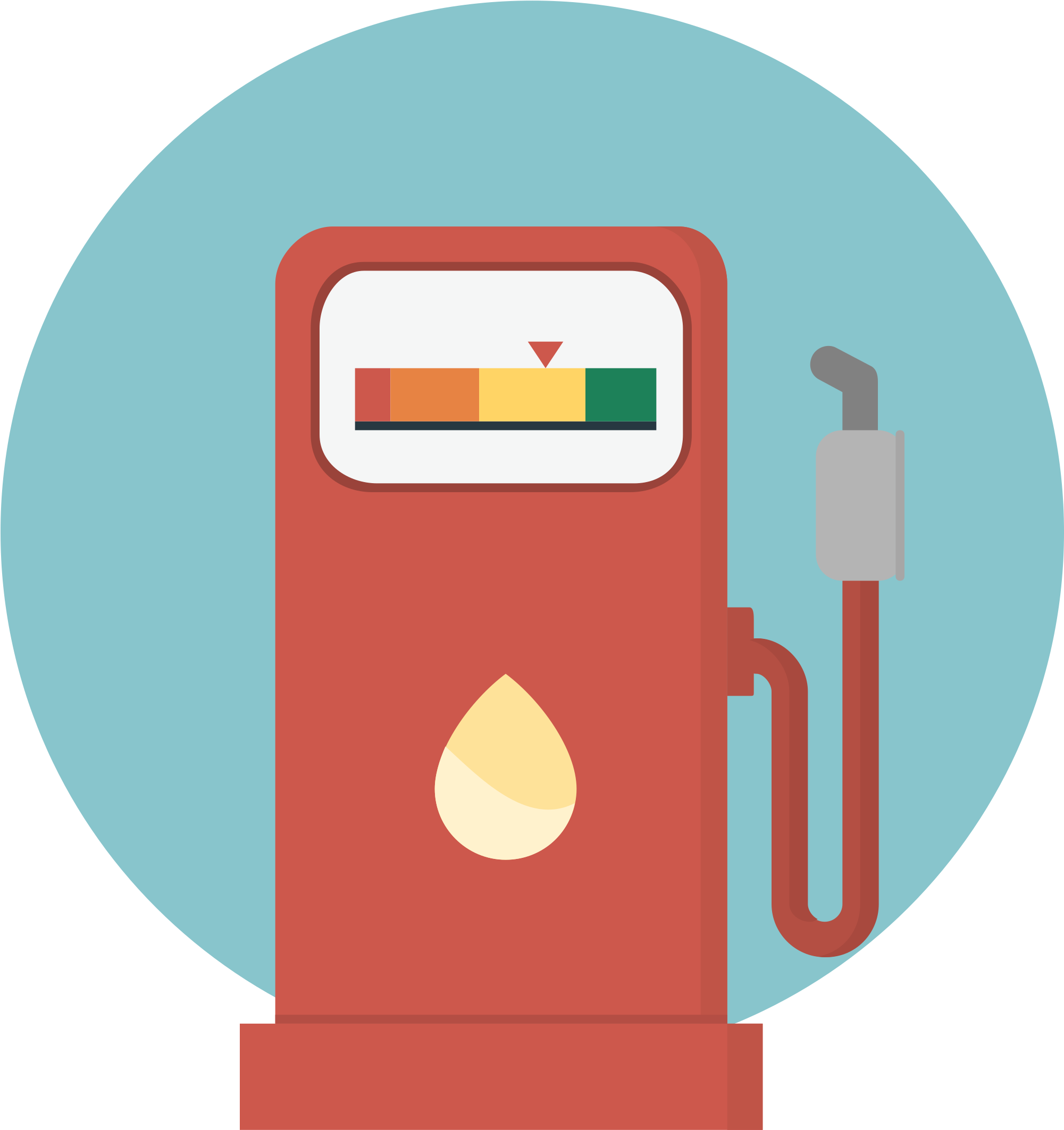 Gasoline Pump Clip Art - Gas Icon Flat (2000x2133)
